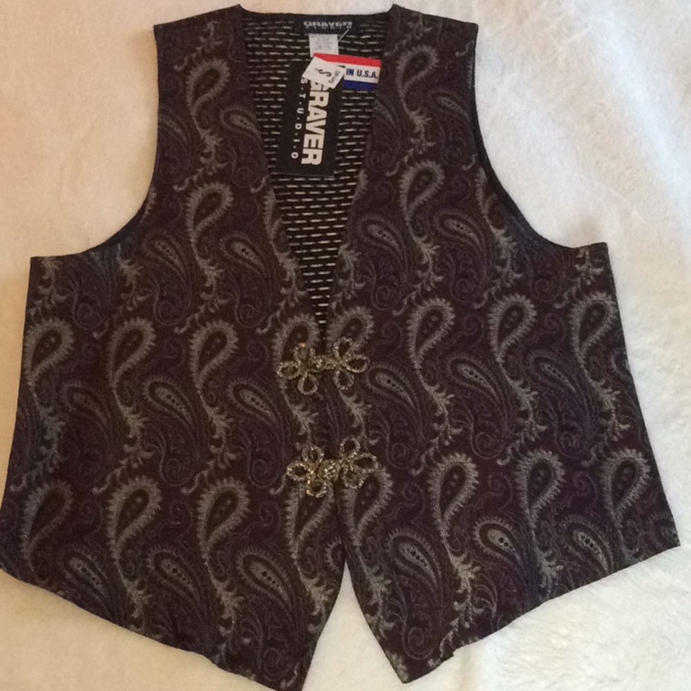 Vest Paisley Menswear Inspired Opulent NWT